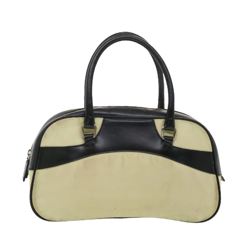 Prada crossbody bags with adjustable nylon straps for comfort and durabilityPrada crossbody bags with adjustable nylon straps for comfort and durabilityPrada Hand Bag Nylon Black Beige  am4158