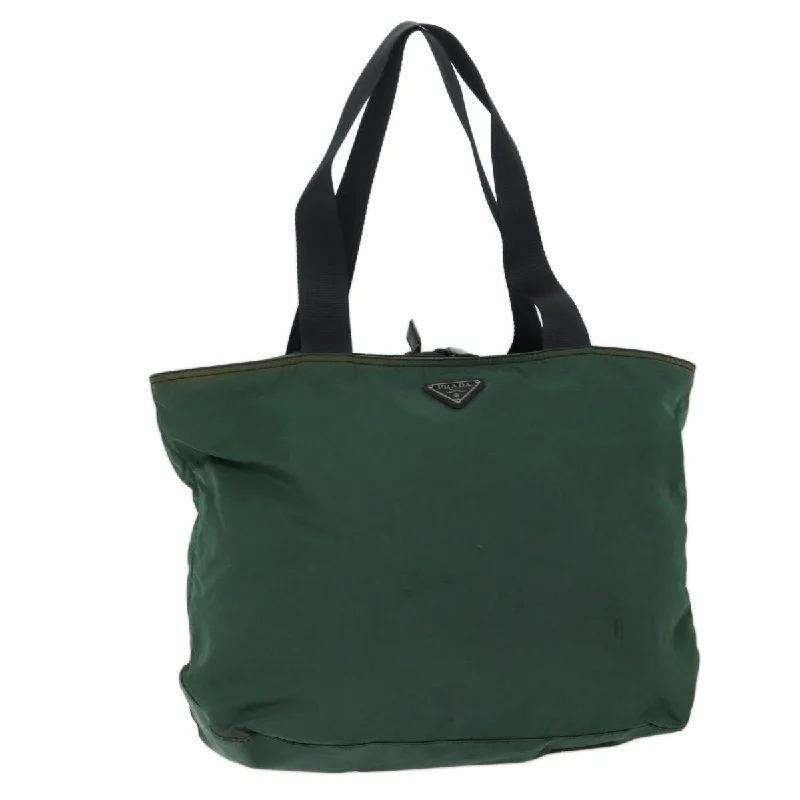 Ladies Prada shoulder bags with a magnetic - closure flap for easy opening and closingLadies Prada shoulder bags with a magnetic - closure flap for easy opening and closingPRADA Tote Bag Nylon Green Auth 71298