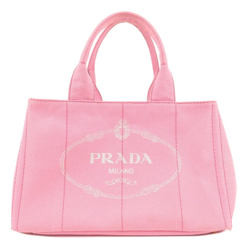 Prada crossbody bags with a printed floral pattern for a feminine touchPrada crossbody bags with a printed floral pattern for a feminine touchPRADA Logo Canapa CanvasTote Bag Hand Bag Pink B1877B