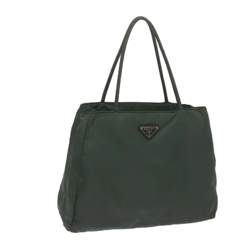 Prada handbags with a metal - framed clasp for durability and stylePrada handbags with a metal - framed clasp for durability and stylePRADA Tote Bag Nylon Green Auth 68622