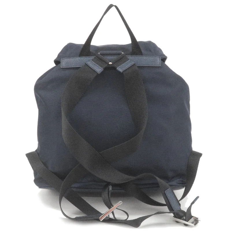 Prada nylon backpacks with a padded back panel for comfort during long - term usePrada nylon backpacks with a padded back panel for comfort during long - term usePRADA Logo Nylon Leather Ruck Sack Back Pack Bag Navy 1BZ070