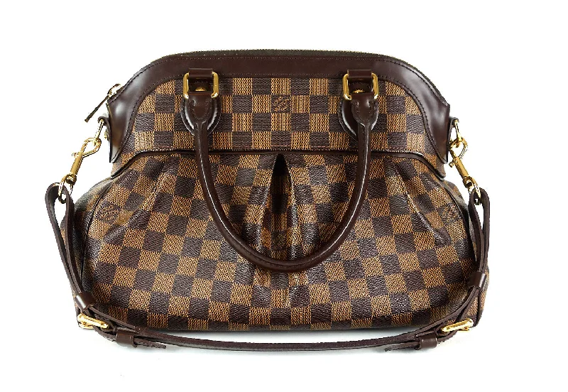 Ladies Gucci shoulder bags with a wide - width strapTrevi PM Damier Ebene Canvas Bag