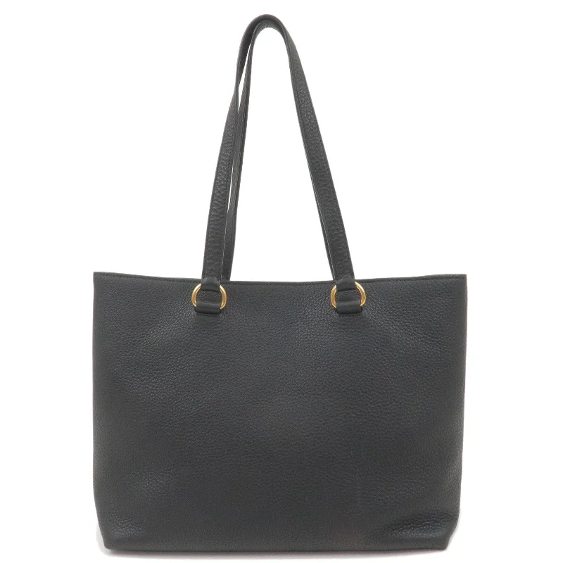 Prada bags with a chain - link trim and a leather body for a modern and stylish edgePrada bags with a chain - link trim and a leather body for a modern and stylish edgePRADA Logo Leather Tote Bag Black 1BG100