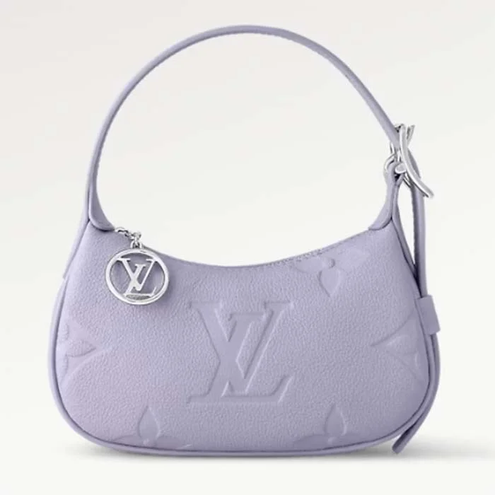 Gucci crossbody bags for women with adjustable leather strapsLouis Vuitton LV Women Mini Moon Purple Monogram Empreinte Embossed Supple Grained Cowhide Leather