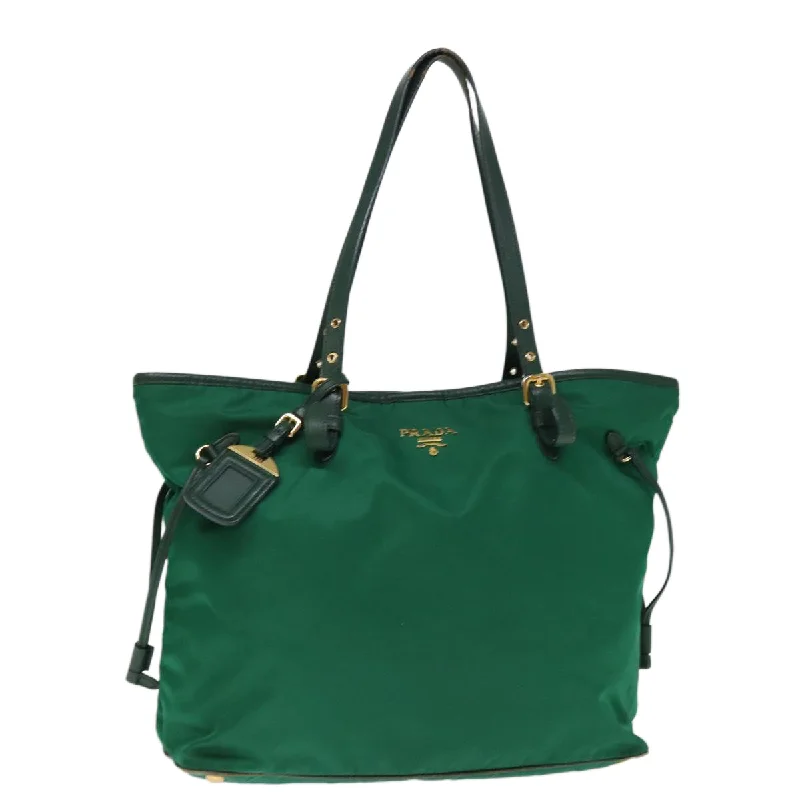 Prada handbags with a perforated leather detail for a unique and breathable designPrada handbags with a perforated leather detail for a unique and breathable designPRADA Tote Bag Nylon Green Auth 74471