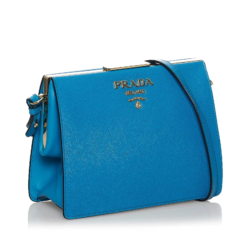 Prada crossbody bags with a printed floral pattern for a feminine touchPrada crossbody bags with a printed floral pattern for a feminine touchPrada Saffiano Light Frame Crossbody Bag 29729