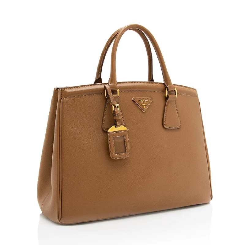 Prada tote bags with a spacious interior and a magnetic - snap closurePrada tote bags with a spacious interior and a magnetic - snap closurePrada Saffiano Leather Parabole Tote 18152