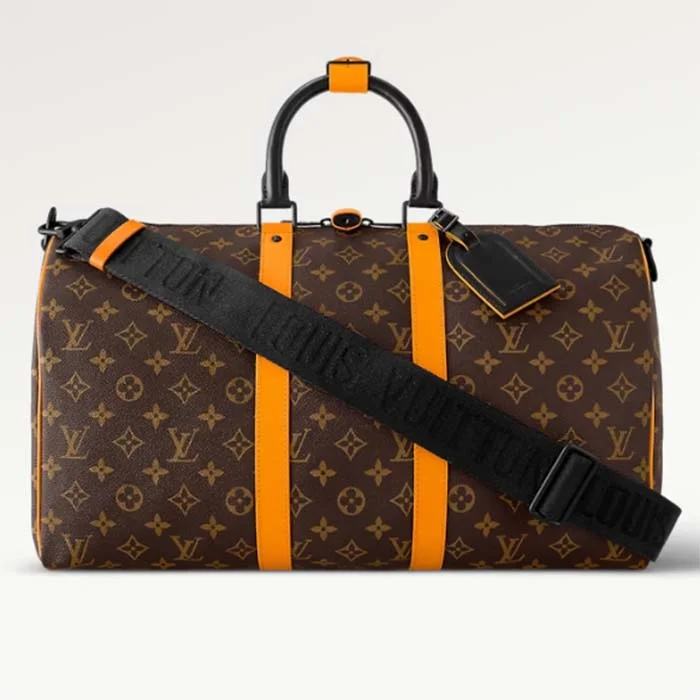 Gucci handbags for women with a metal - framed claspLouis Vuitton LV Unisex Keepall Bandoulière 45 Radiant Sun Monogram Macassar Coated Canvas