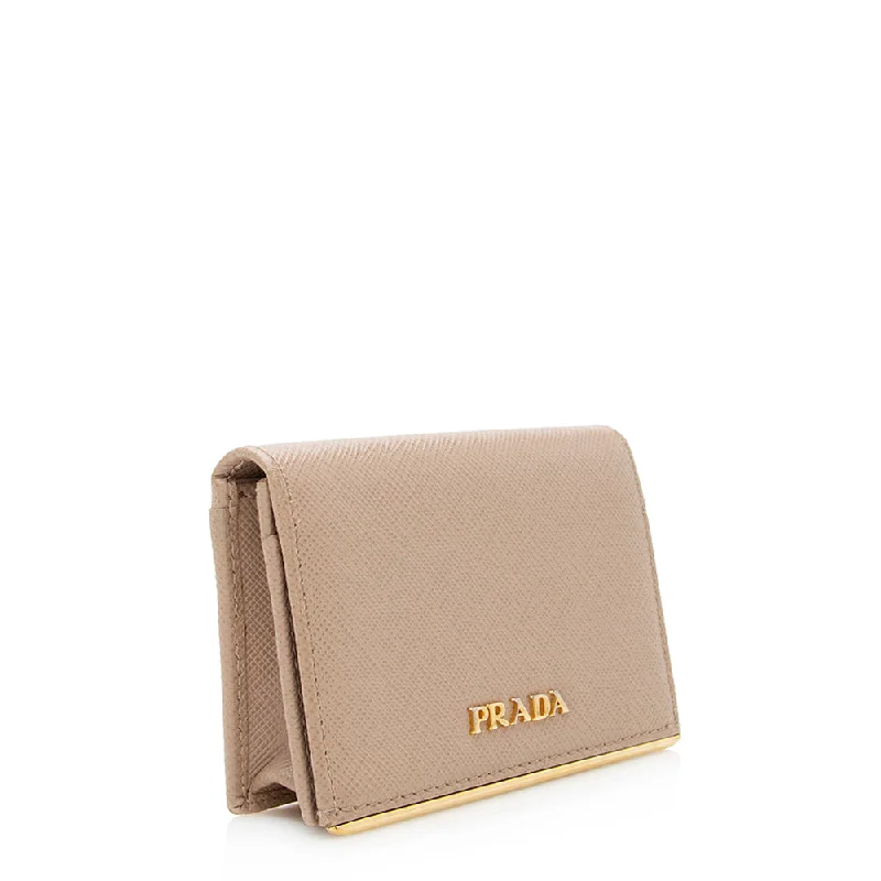 Prada Cleo bags with a contrast - colored interior for visual interestPrada Cleo bags with a contrast - colored interior for visual interestPrada Saffiano Leather Card Holder 20692