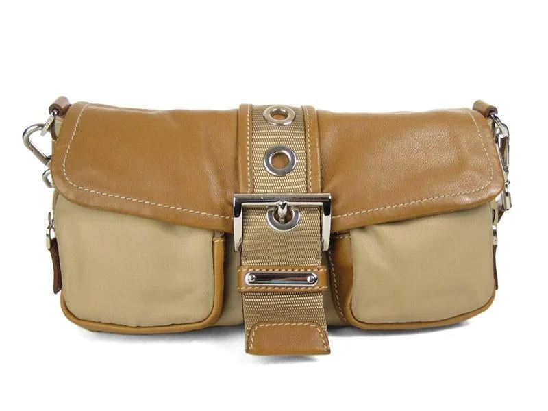 Prada crossbody bags with adjustable nylon straps for comfort and durabilityPrada crossbody bags with adjustable nylon straps for comfort and durabilityPrada Small Tan Nylon and Leather Bag