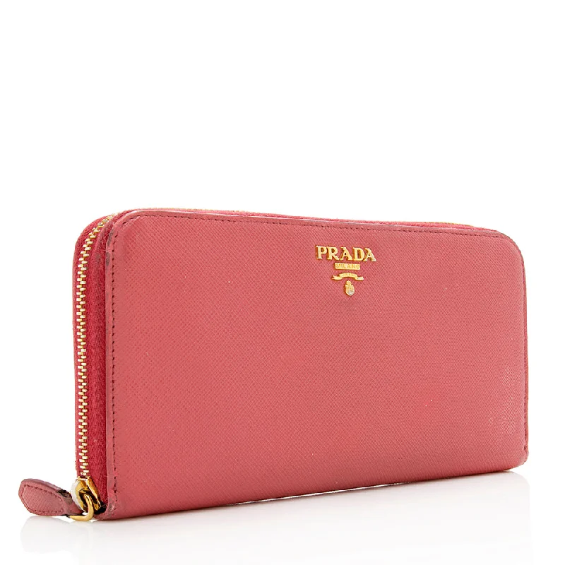 Prada Cahier bags with a leather - wrapped handle for a luxurious feelPrada Cahier bags with a leather - wrapped handle for a luxurious feelPrada Saffiano Leather Zip Around Wallet - FINAL SALE 18435