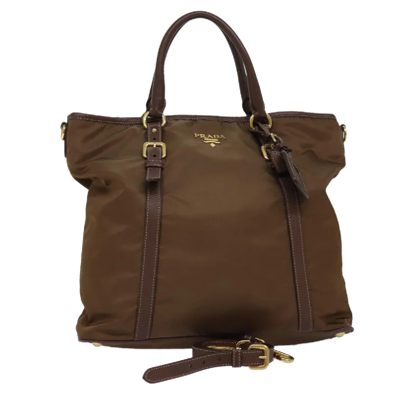 Ladies Prada Galleria bags with a detachable shoulder strapLadies Prada Galleria bags with a detachable shoulder strapPRADA Tote Bag Nylon 2way Brown Auth ki4513