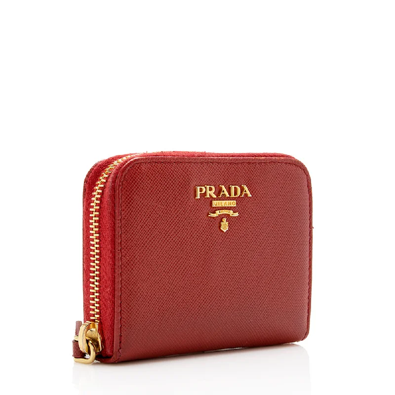 Prada tote bags with a spacious interior and a magnetic - snap closurePrada tote bags with a spacious interior and a magnetic - snap closurePrada Saffiano Leather Zip Card Case Wallet 15760