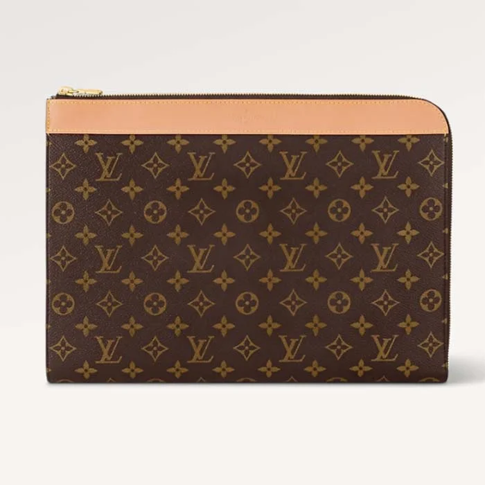 Gucci handbags for women with a patent - leather finishLouis Vuitton LV Unisex Pochette Jour Monogram Coated Canvas Aged Cowhide Leather