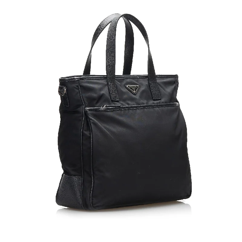 Medium - sized Prada tote bags in classic black for everyday versatilityMedium - sized Prada tote bags in classic black for everyday versatilityPrada Tessuto Tote Bag (SHG-V0guYj)