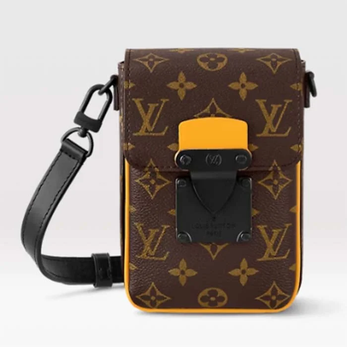 Ladies Gucci shoulder bags with a magnetic - closure flapLouis Vuitton LV Unisex S-Lock Vertical Wearable Wallet Radiant Sun Monogram Macassar Coated Canvas