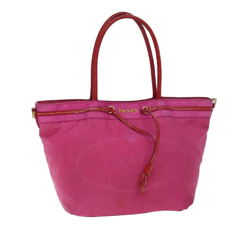 Prada Cahier bags with a leather - wrapped handle for a luxurious feelPrada Cahier bags with a leather - wrapped handle for a luxurious feelPRADA Tote Bag Nylon Pink Auth bs14285