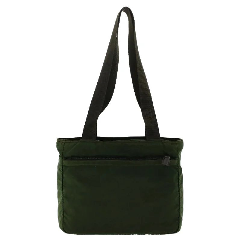 Medium - sized Prada tote bags in classic black for everyday versatilityMedium - sized Prada tote bags in classic black for everyday versatilityPrada Shoulder Bag Nylon Green  cl666