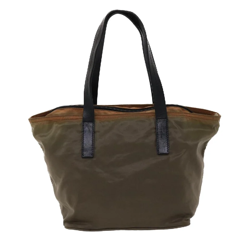 Prada bags with a chain - link trim and a leather body for a modern and stylish edgePrada bags with a chain - link trim and a leather body for a modern and stylish edgePrada Hand Bag Nylon Brown  bs6562