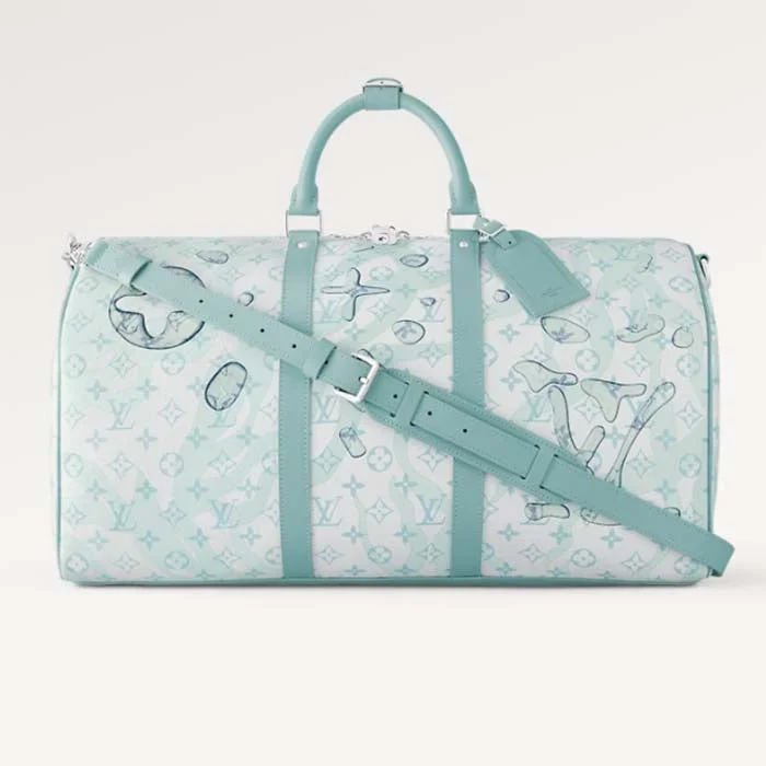 Gucci backpacks for women with a sleek silhouetteLouis Vuitton LV Unisex Keepall Bandoulière 50 Crystal Blue Monogram Aquagarden Coated Canvas