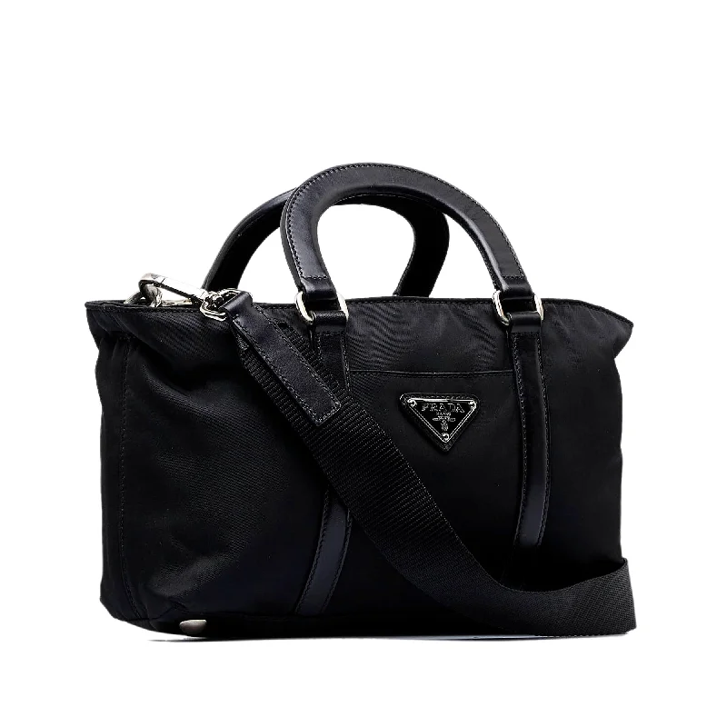 Ladies Prada shoulder bags with a tassel - adorned zipper for added charmLadies Prada shoulder bags with a tassel - adorned zipper for added charmPrada Tessuto Satchel