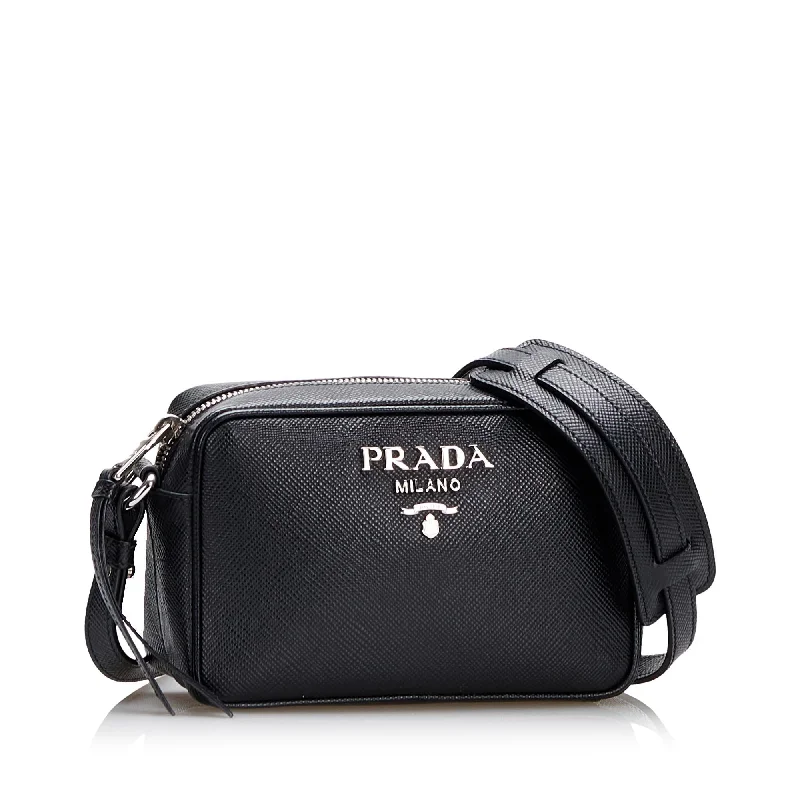 Prada tote bags with a printed Prada logo on the front for brand visibilityPrada tote bags with a printed Prada logo on the front for brand visibilityPrada Saffiano Crossbody 36775