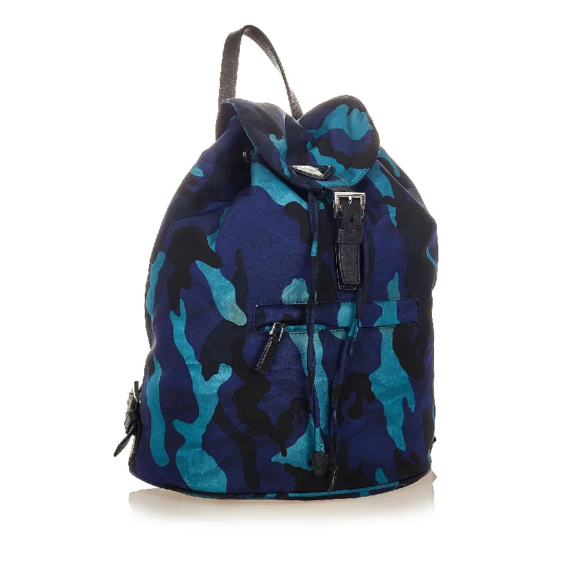 Prada bags with a zip - top closure and multiple interior pockets for organizationPrada bags with a zip - top closure and multiple interior pockets for organizationPrada Tessuto Camouflage Backpack 26434