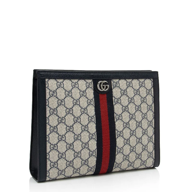 Women Gucci bags with a snap - button closure and a decorative charmGucci GG Supreme Ophidia Pouch (To83mf)