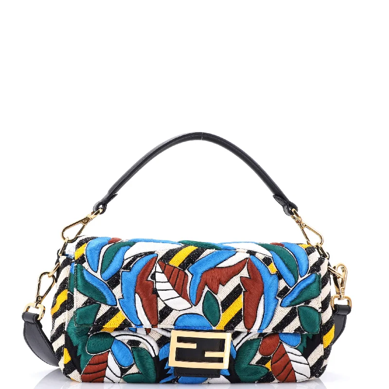 Fendi Baguette bags with a studded leather trim for a bold and edgy lookBaguette NM Bag Beaded and Embroidered Fabric Medium