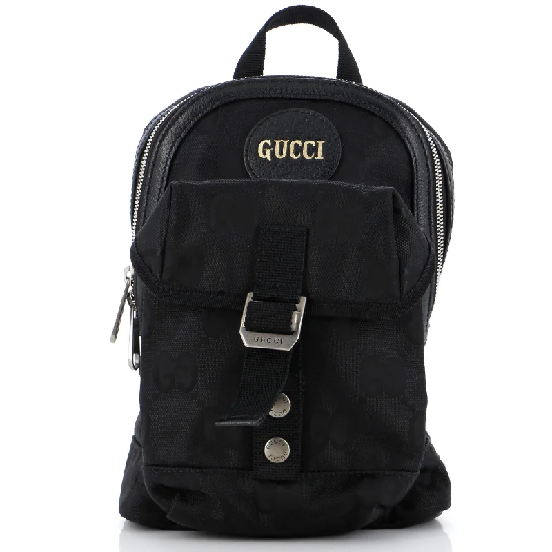 Women Gucci bags with a detachable mirror insideOff The Grid Single Pocket Backpack GG Econyl Mini