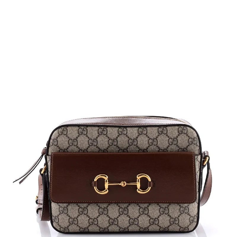 Gucci Dionysus bags for women with tiger - head claspsHorsebit 1955 Flap Pocket Camera Bag GG Canvas Small