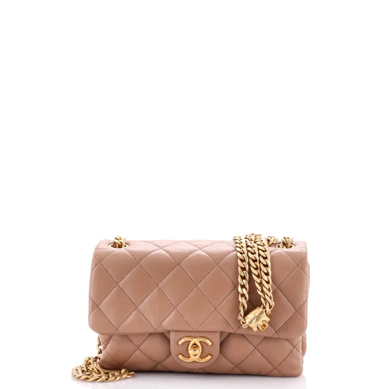 Chanel bags with leather and tweed combinationsAll Slide Long Flap Bag Quilted Lambskin Small