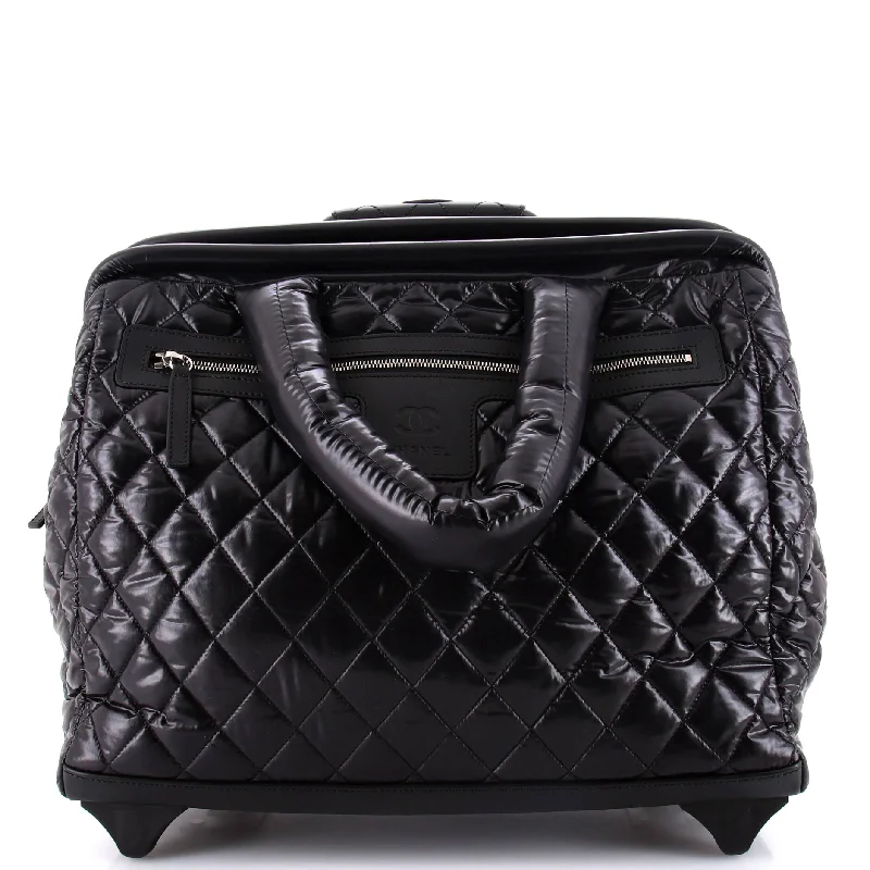 Chanel bags with the perfect balance of luxury and functionalityCoco Cocoon Rolling Trolley Quilted Nylon