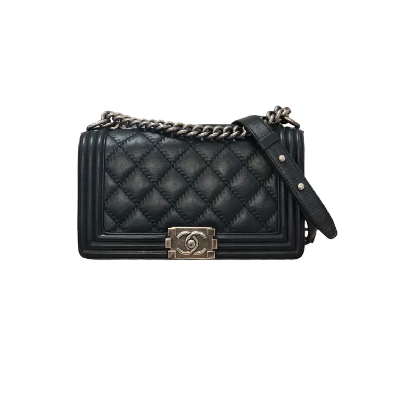 Chanel bags for women who appreciate fine craftsmanshipChanel bags for women who appreciate fine craftsmanshipCaviar Quilted Old Medium Boy Flap Black RHW