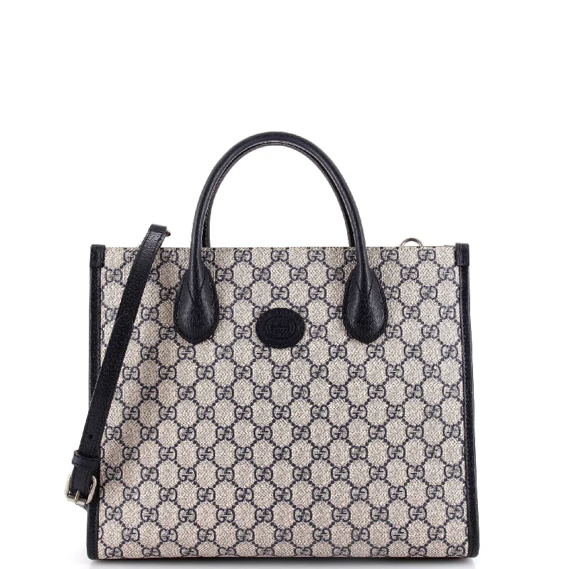 Women Gucci crossbody bags with a printed floral patternInterlocking G Tote GG Coated Canvas and Leather Small