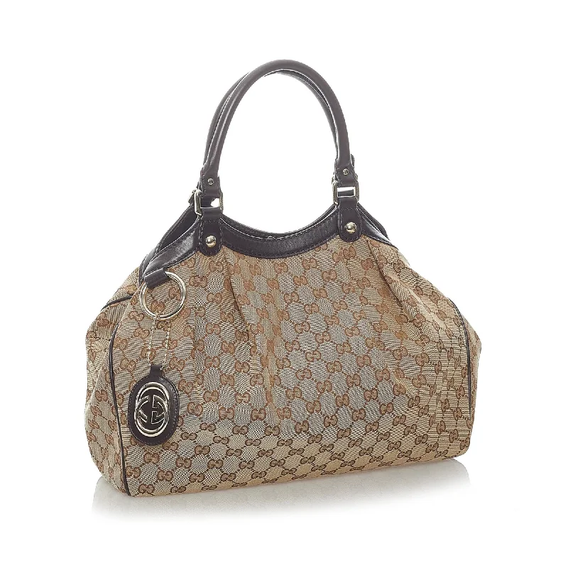 Gucci Marmont bags for women with a snakeskin - effect panelGucci GG Canvas Sukey Tote Bag (32032)