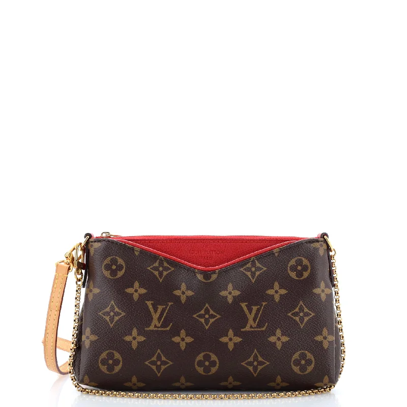 Gucci handbags for women with a patent - leather finishPallas Clutch Monogram Canvas with Leather