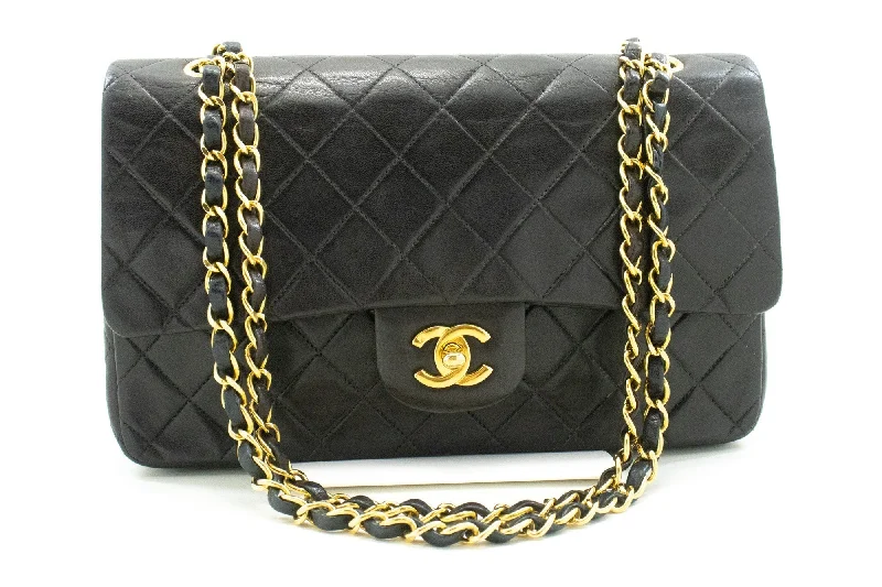 Chanel Quilted Leather Shoulder Bag for FashionistasChanel Quilted Leather Shoulder Bag for FashionistasCHANEL Classic Double Flap 10" Chain Shoulder Bag Black Lambskin