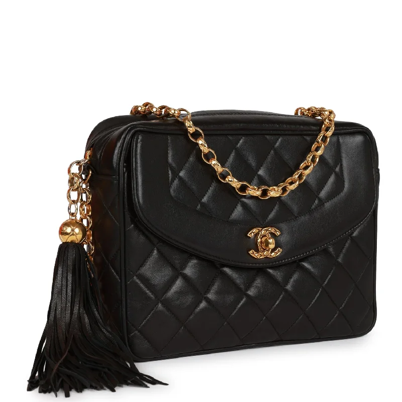 Chanel bags for women with a taste for high fashionChanel bags for women with a taste for high fashionVintage Chanel Small Diana Fringe Camera Bag Black Lambskin Gold Hardware