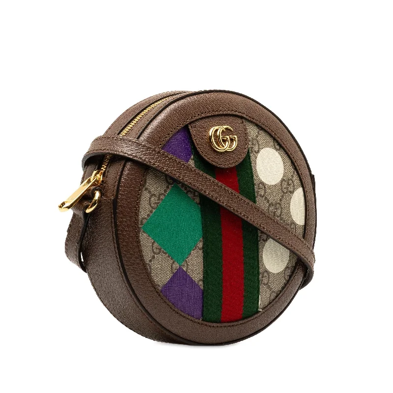 Gucci crossbody bags for women with adjustable leather strapsGucci GG Supreme Ophidia Paint Round Crossbody Ulg3nX)