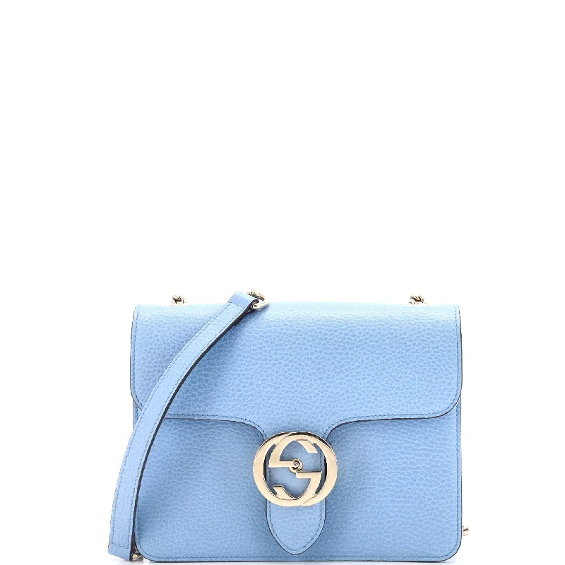 Ladies Gucci handbags with a detachable coin purse insideInterlocking Shoulder Bag Leather Small