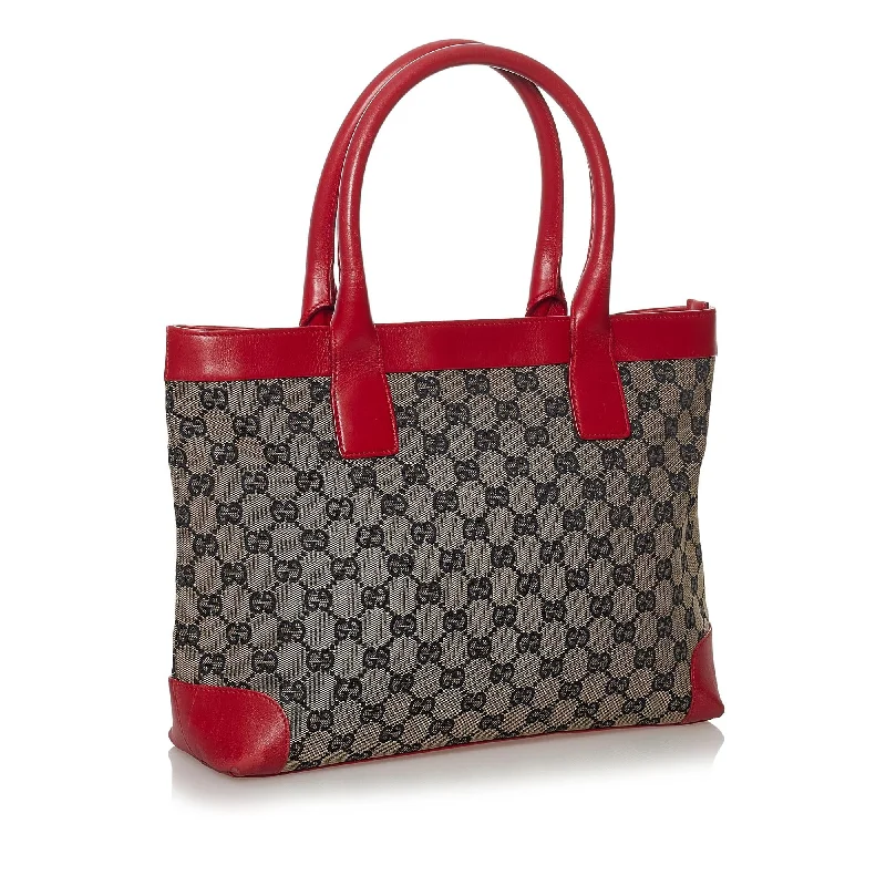 Women Gucci crossbody bags in a bold red colorGucci GG Canvas Tote Bag (32442)