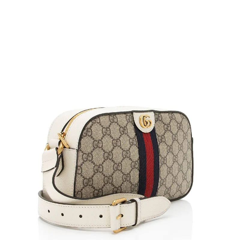 Gucci tote bags for women with a printed Gucci logoGucci GG Supreme Ophidia Small Camera Bag (7xE3sG)