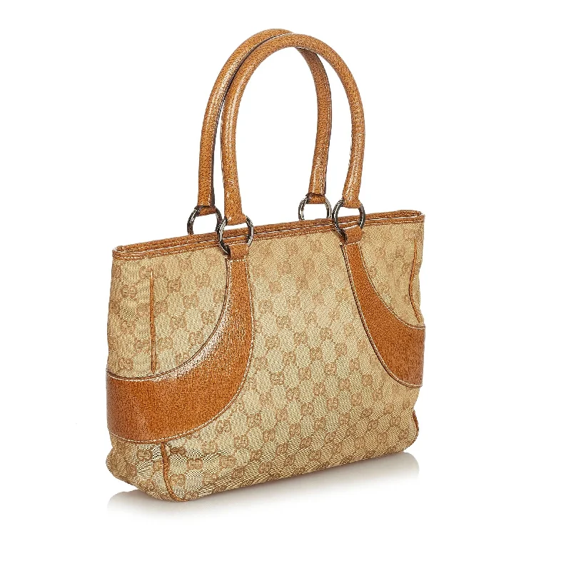 Women Gucci Sylvie bags with a detachable ribbon detailGucci GG Canvas Tote (32569)