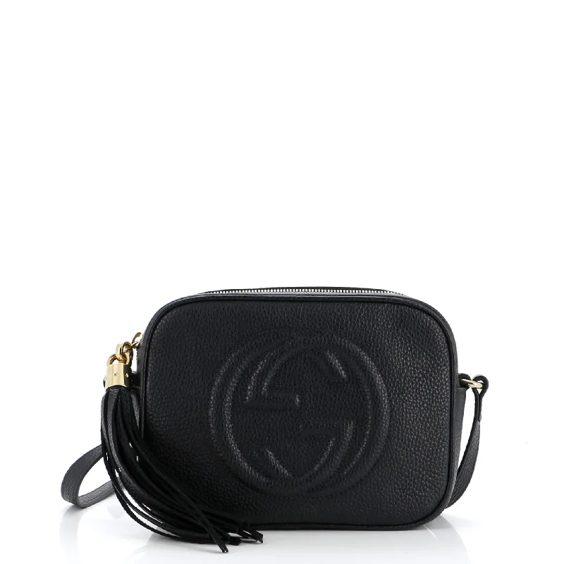 Women Gucci bags with a chain - link trim and a leather bodySoho Disco Crossbody Bag Leather Small