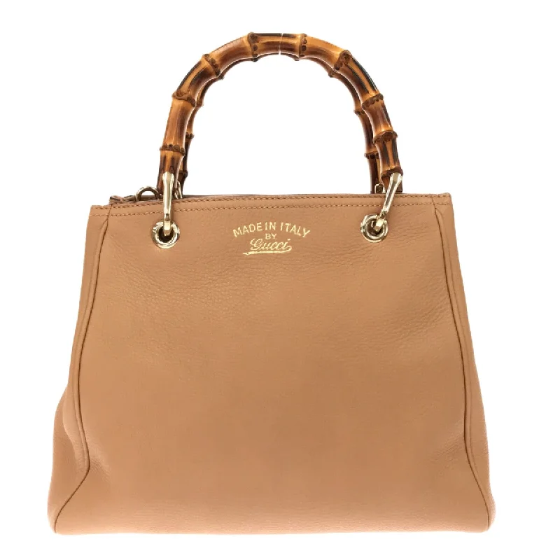 Women Gucci backpacks with a luxurious leather finishGucci Bamboo shopper Tote