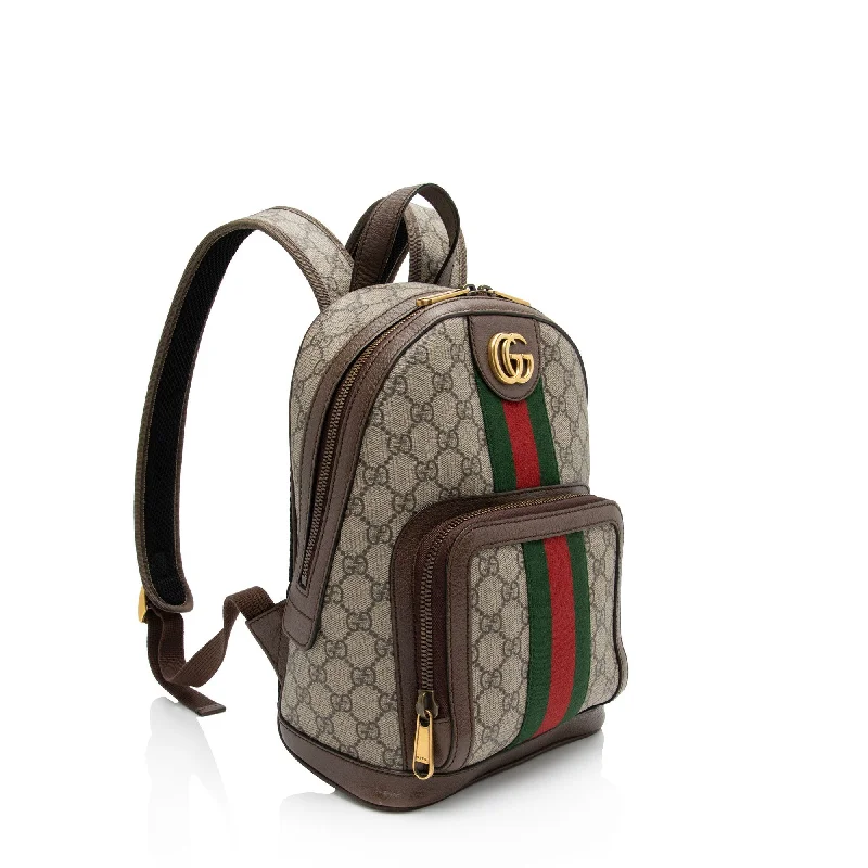 Ladies Gucci shoulder bags with a magnetic - closure flapGucci GG Supreme Ophidia Small Backpack (A9oqY2)