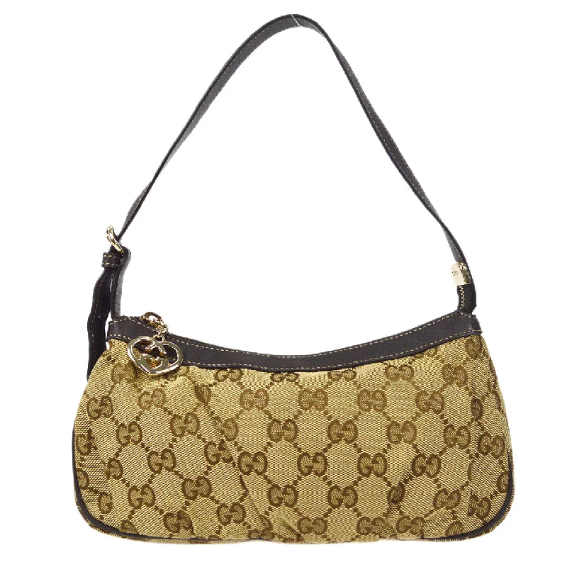 Women Gucci Sylvie bags with a monogram - embossed leatherGUCCI GG Handbag Beige 58113