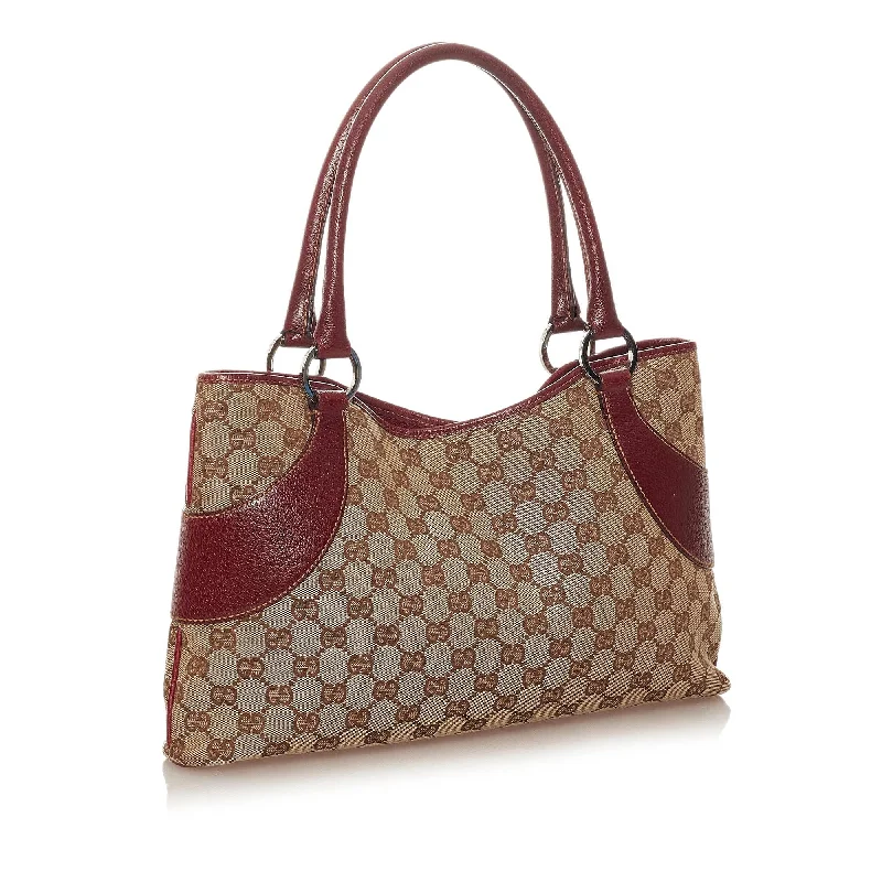 Women Gucci Sylvie bags featuring the signature web stripeGucci GG Canvas Tote Bag (28896)