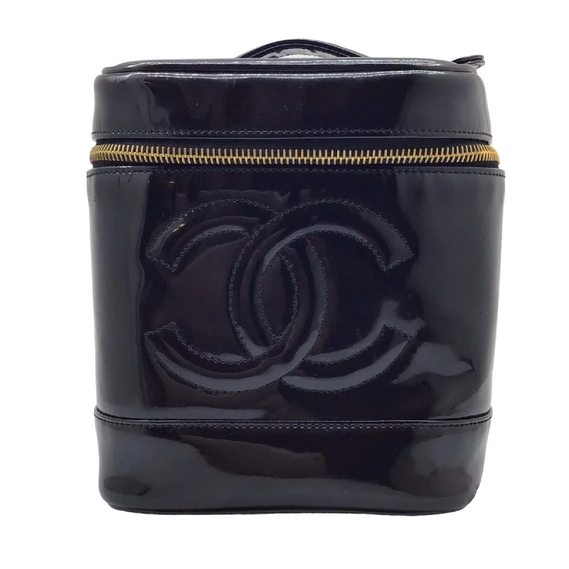 Chanel Handbag with Adjustable Strap for ComfortChanel Handbag with Adjustable Strap for ComfortCHANEL Chanel Vanity Enamel Black Coco Mark Bag Handbag Compact Storage Box Women's